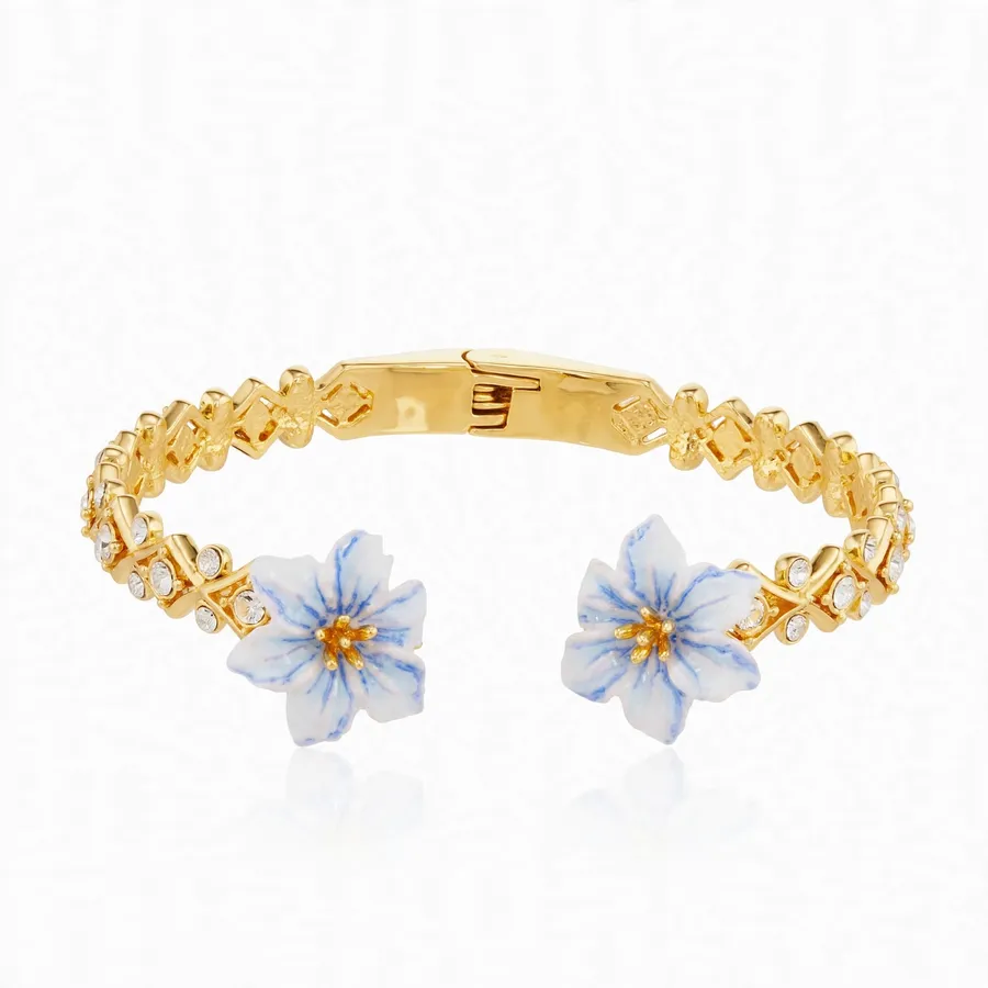 Celadon Flower Bangle