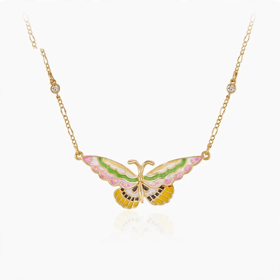 Jade Butterfly Spring Necklace