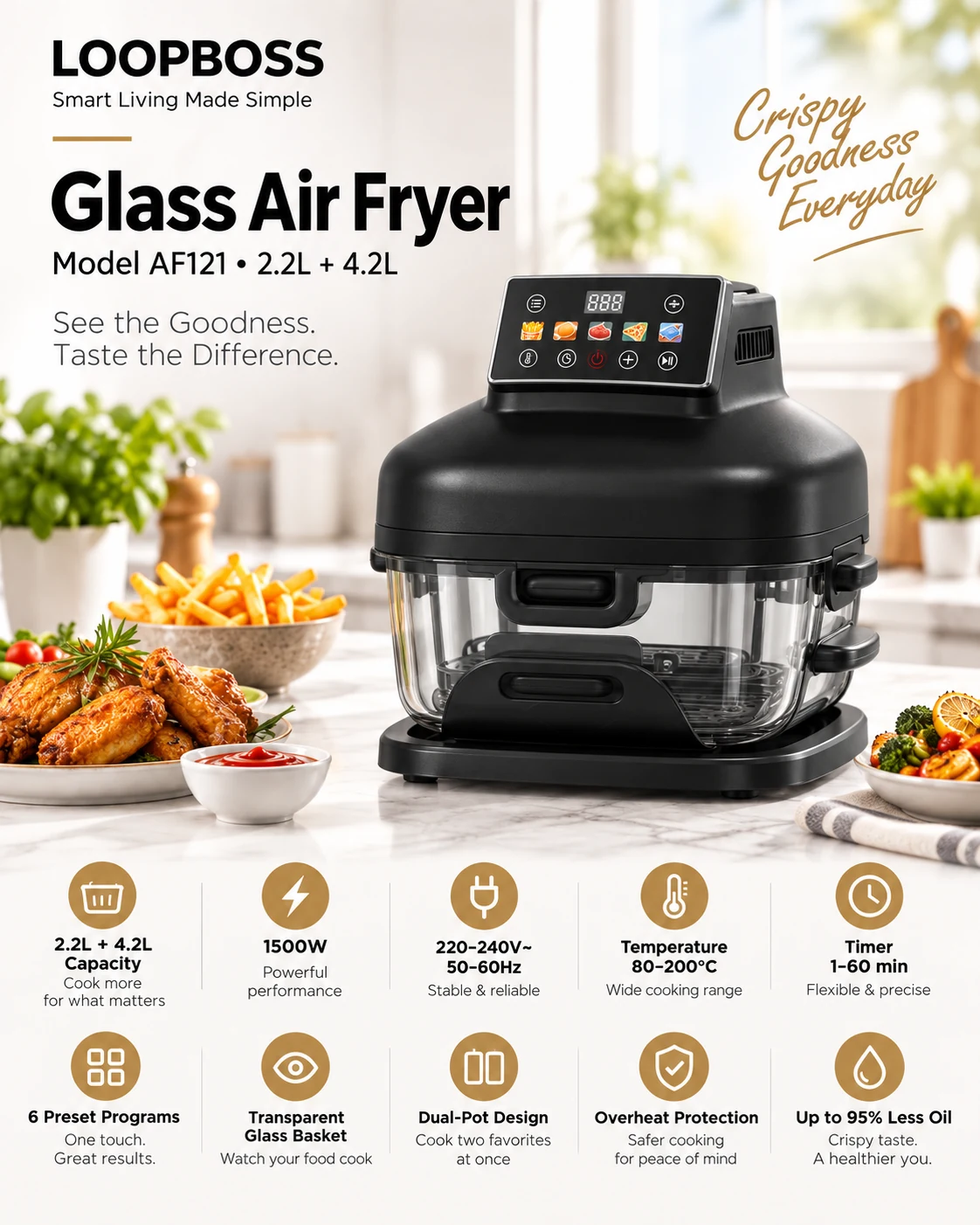 LOOPBOSS Air Fryer AF108-1