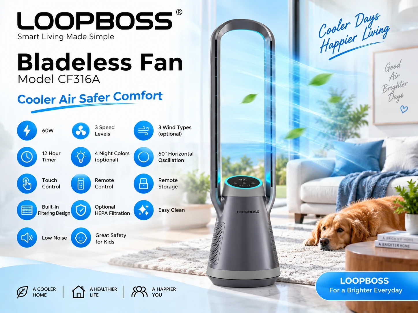 LOOPBOSS Glass Air Fryer AF119
