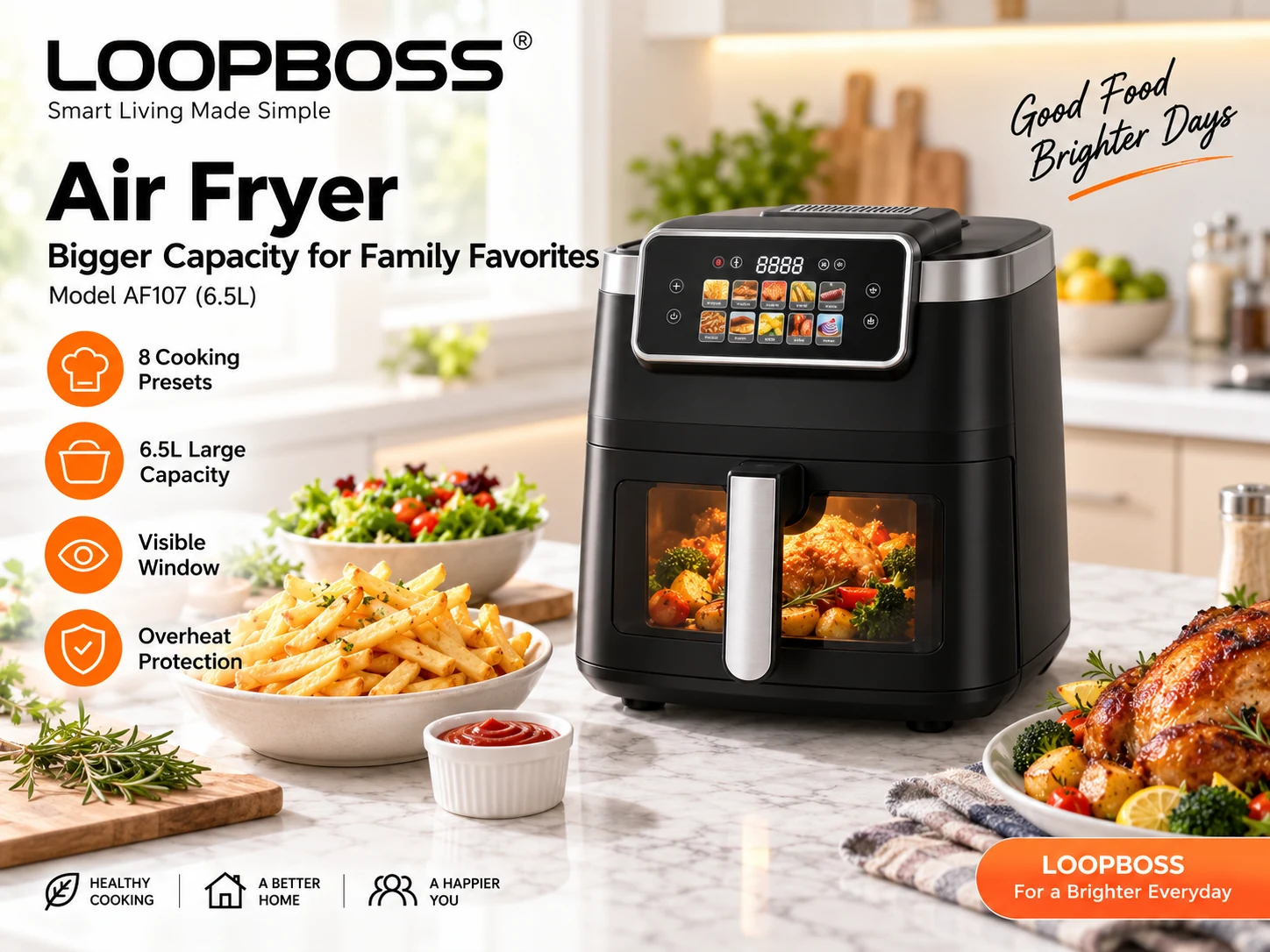 LOOPBOSS Bladeless 2-in-1 Fan & Heater HC303