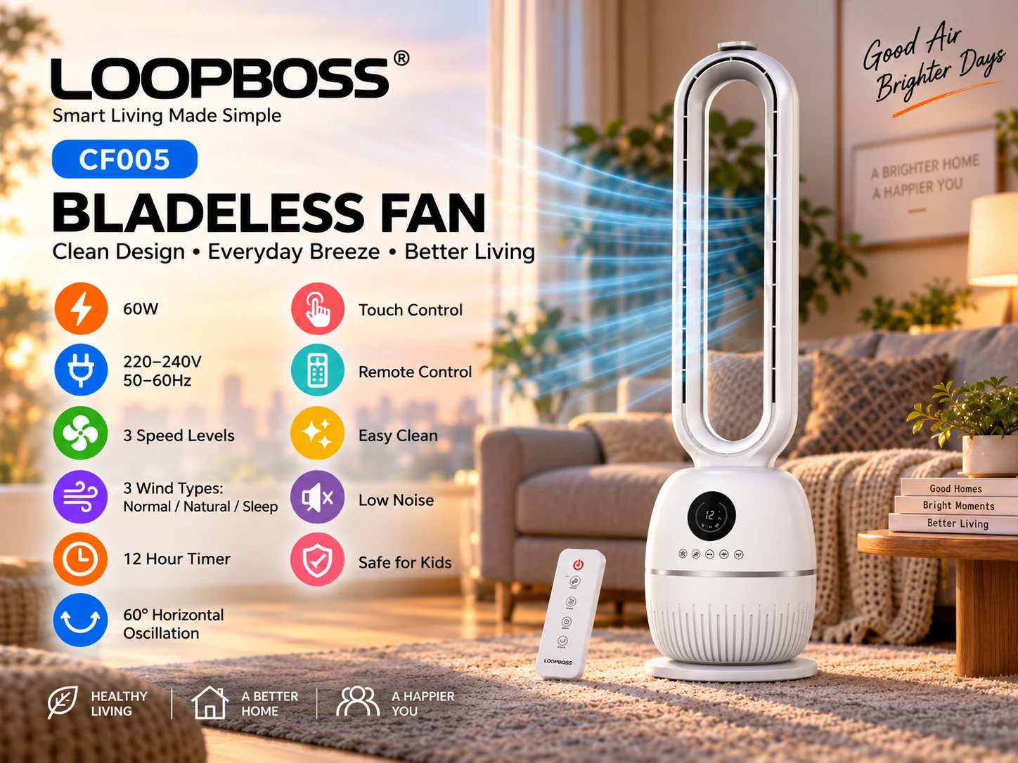 LOOPBOSS Lift Tower Fan CF315