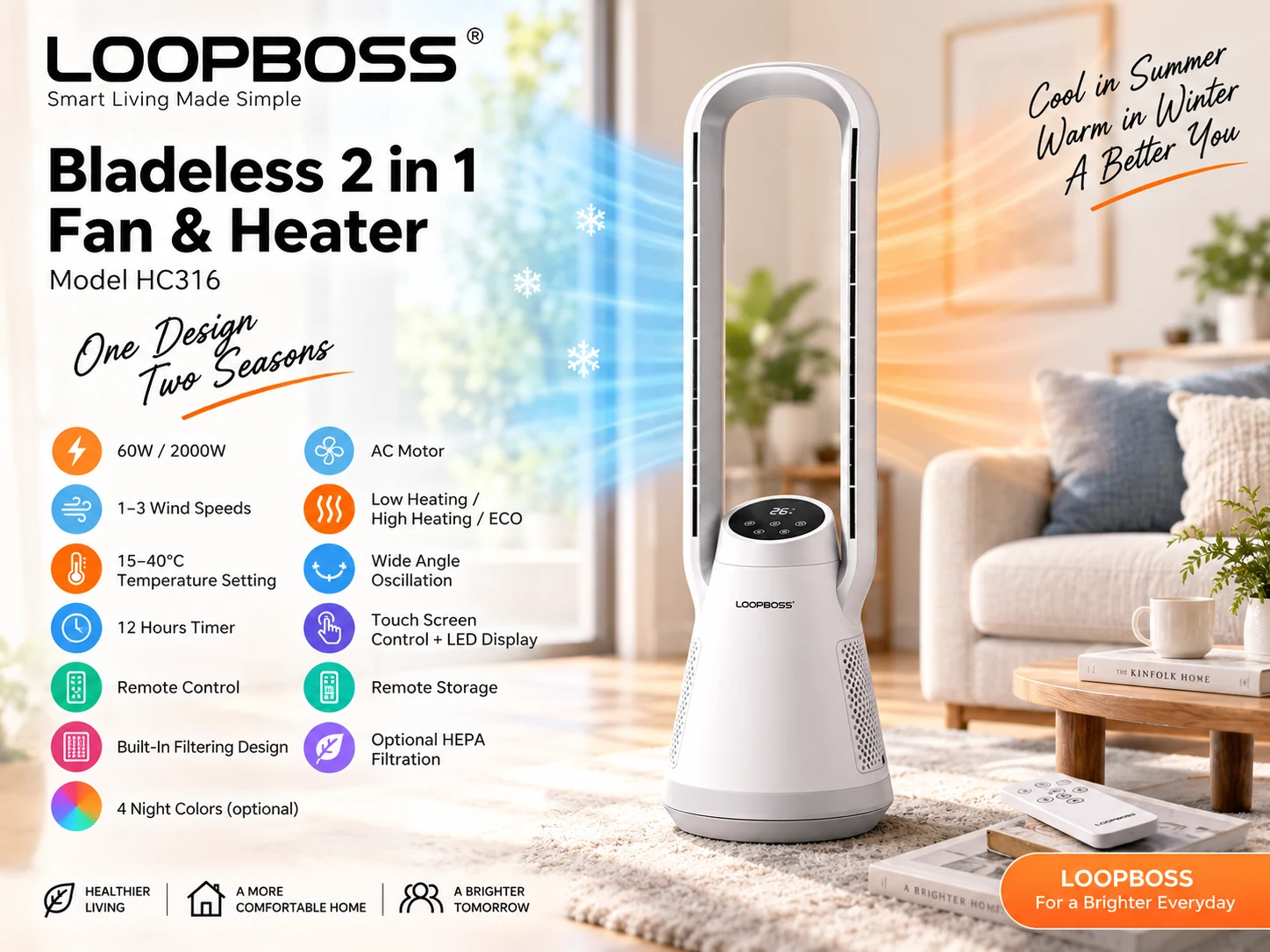 LOOPBOSS Bladeless Fan CF007