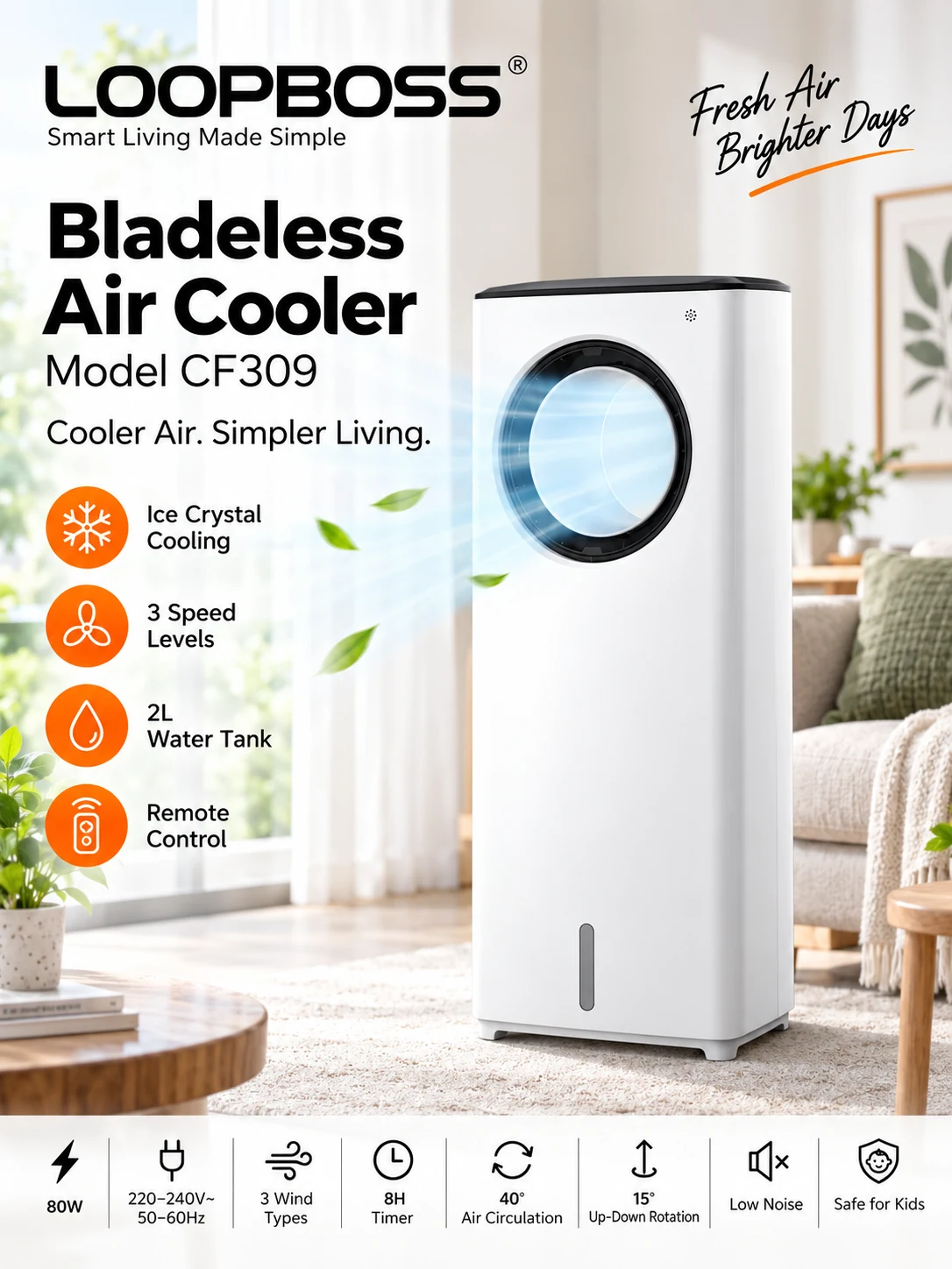 LOOPBOSS Bladeless Air Cooler CF311