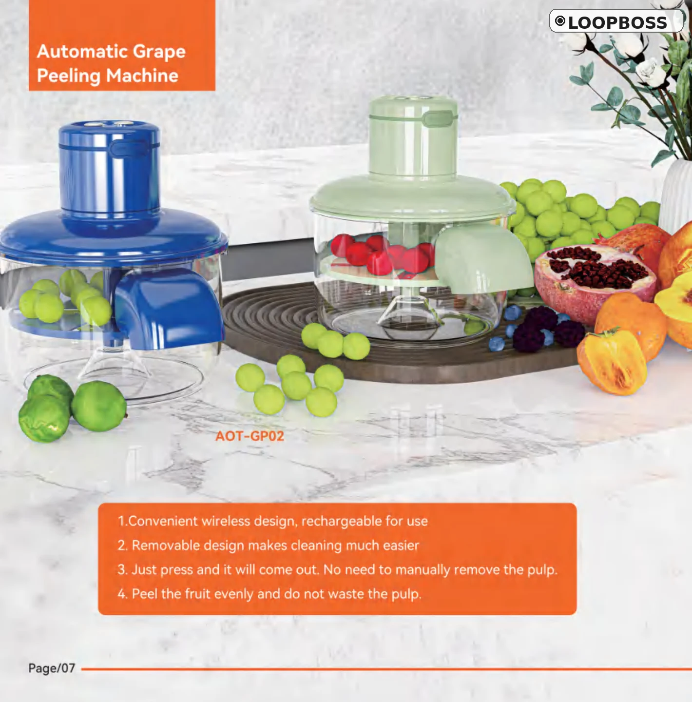 LOOPBOSS Automatic Grape Peeling Machine