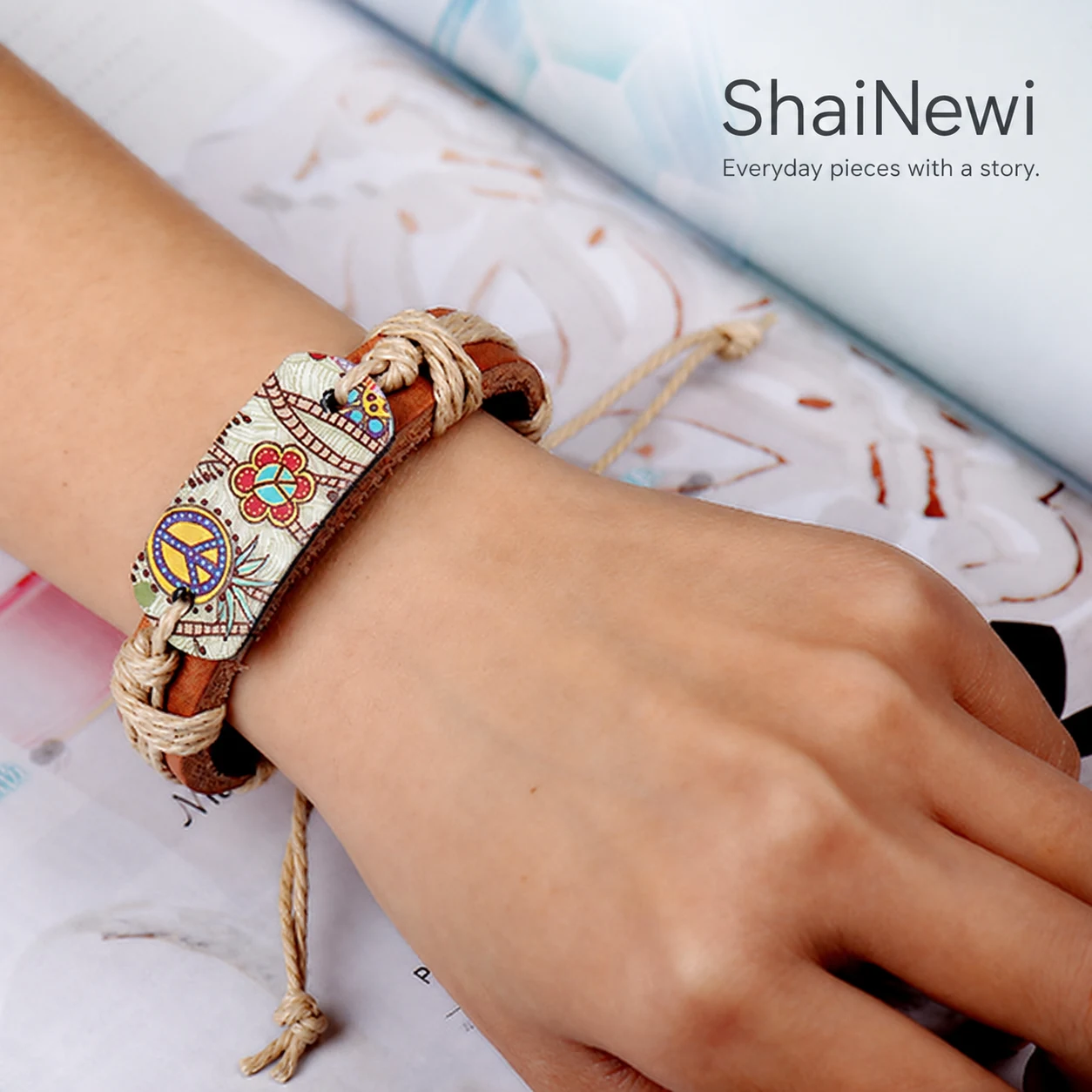 ShaiNewi Bohemian Woven Charm Bracelet