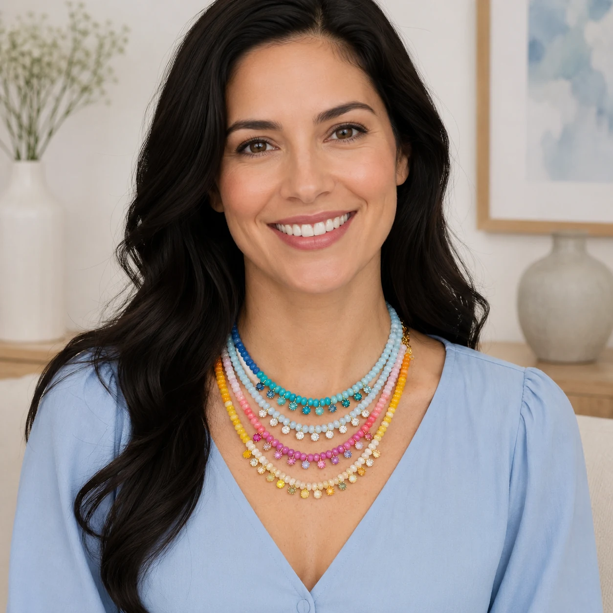 ShaiNewi Colorful Beaded Charm Necklace