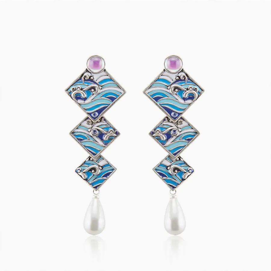 Moonlit Sea Drop Earrings
