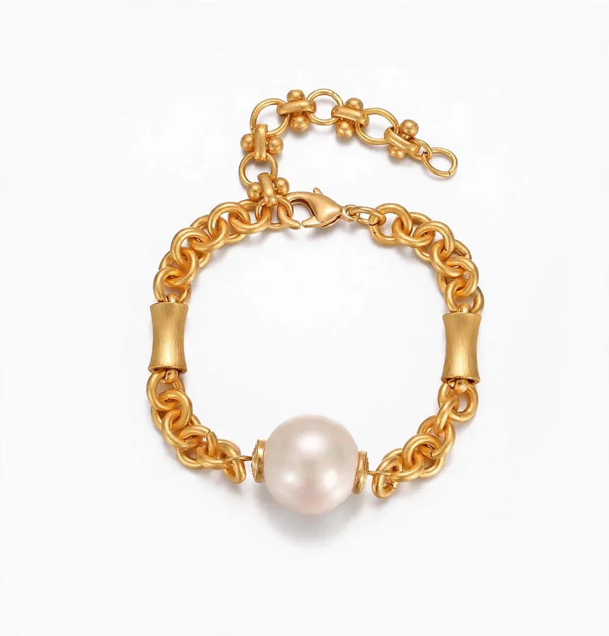Gold Pearl Bracelet