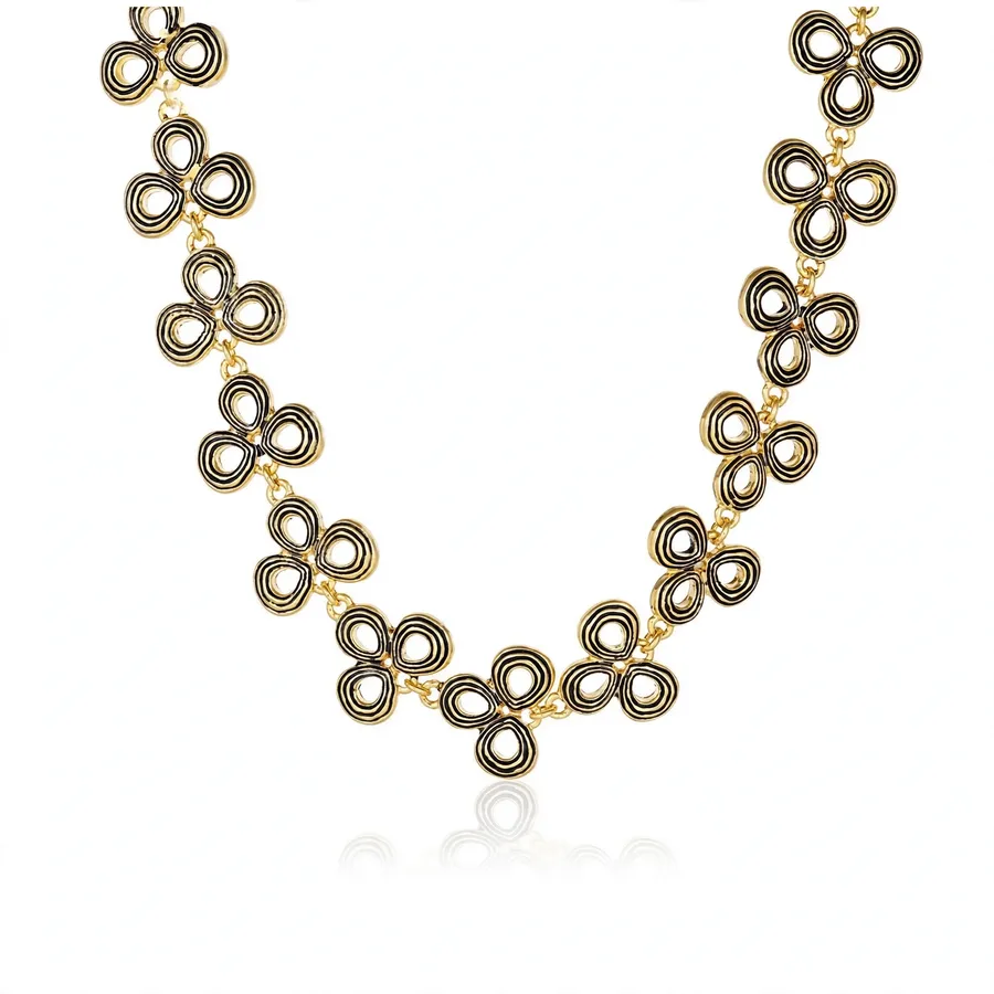 Triple Flower Openwork Necklace