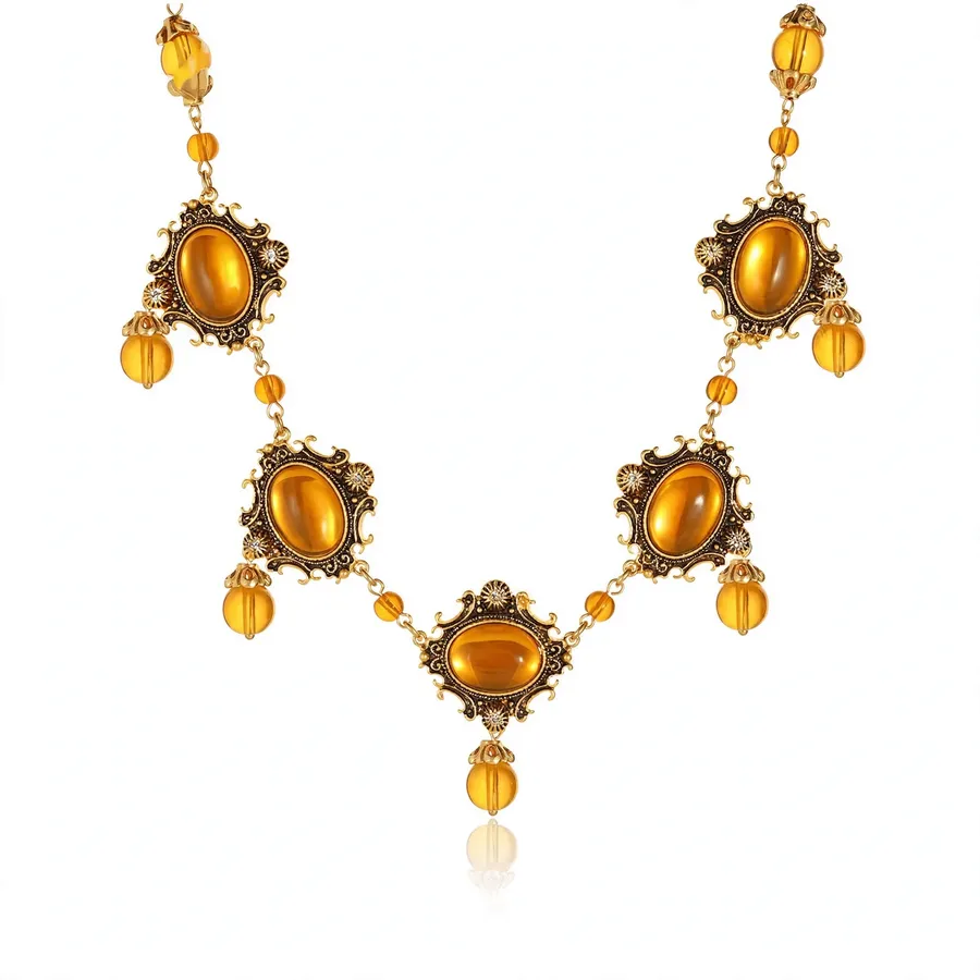 Antique Orange Necklace