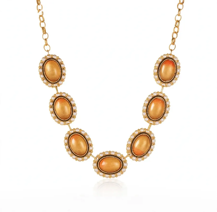 Gold Glass Necklace