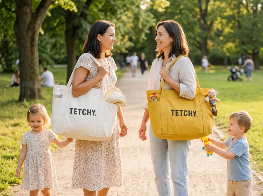 TETCHY. Canvas Shopper Bag