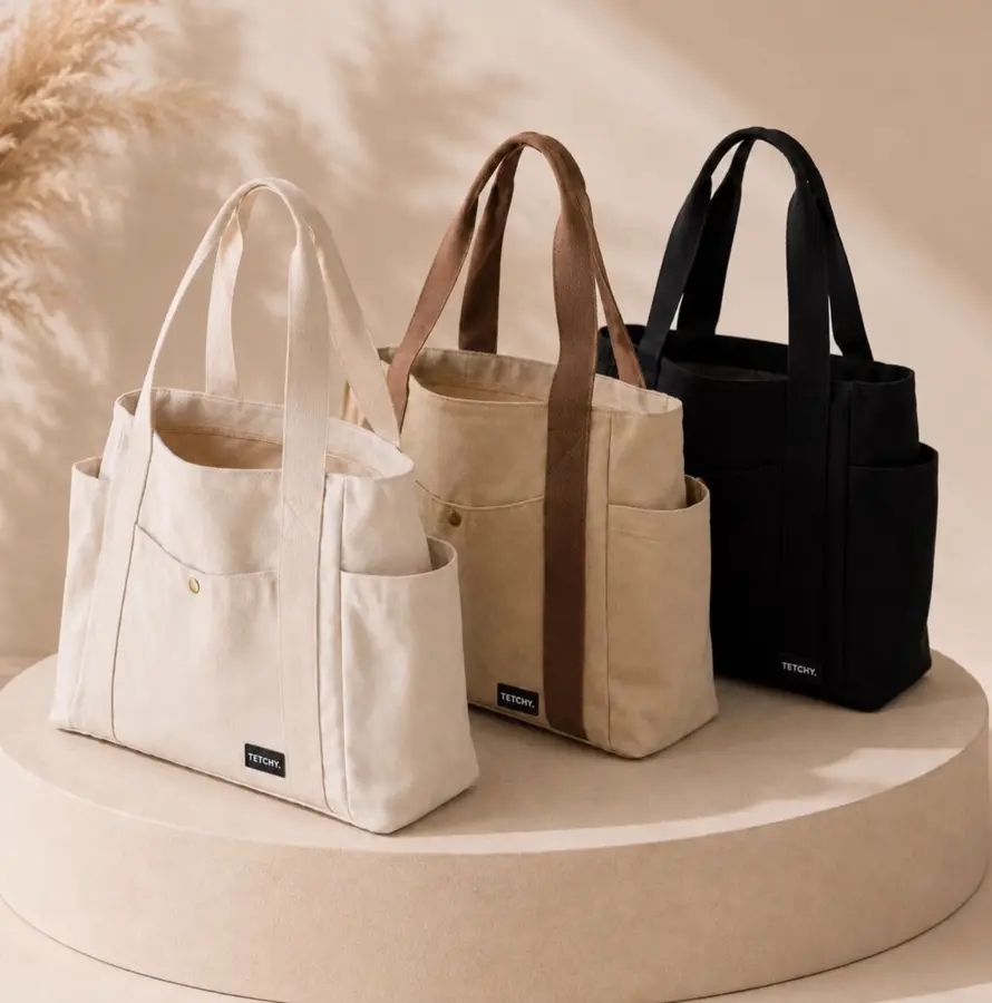 TETCHY. · Bags Canvas Tote Bag Collection
