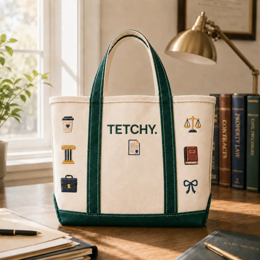 TETCHY. · Bags Legal Themed Canvas Tote Bag