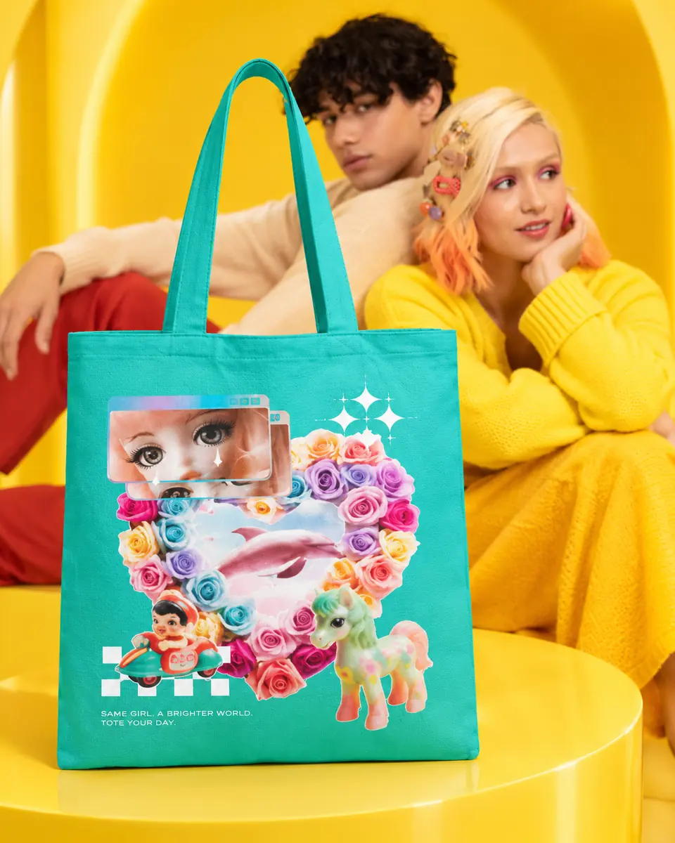 TETCHY graphic tote digital presentation case study